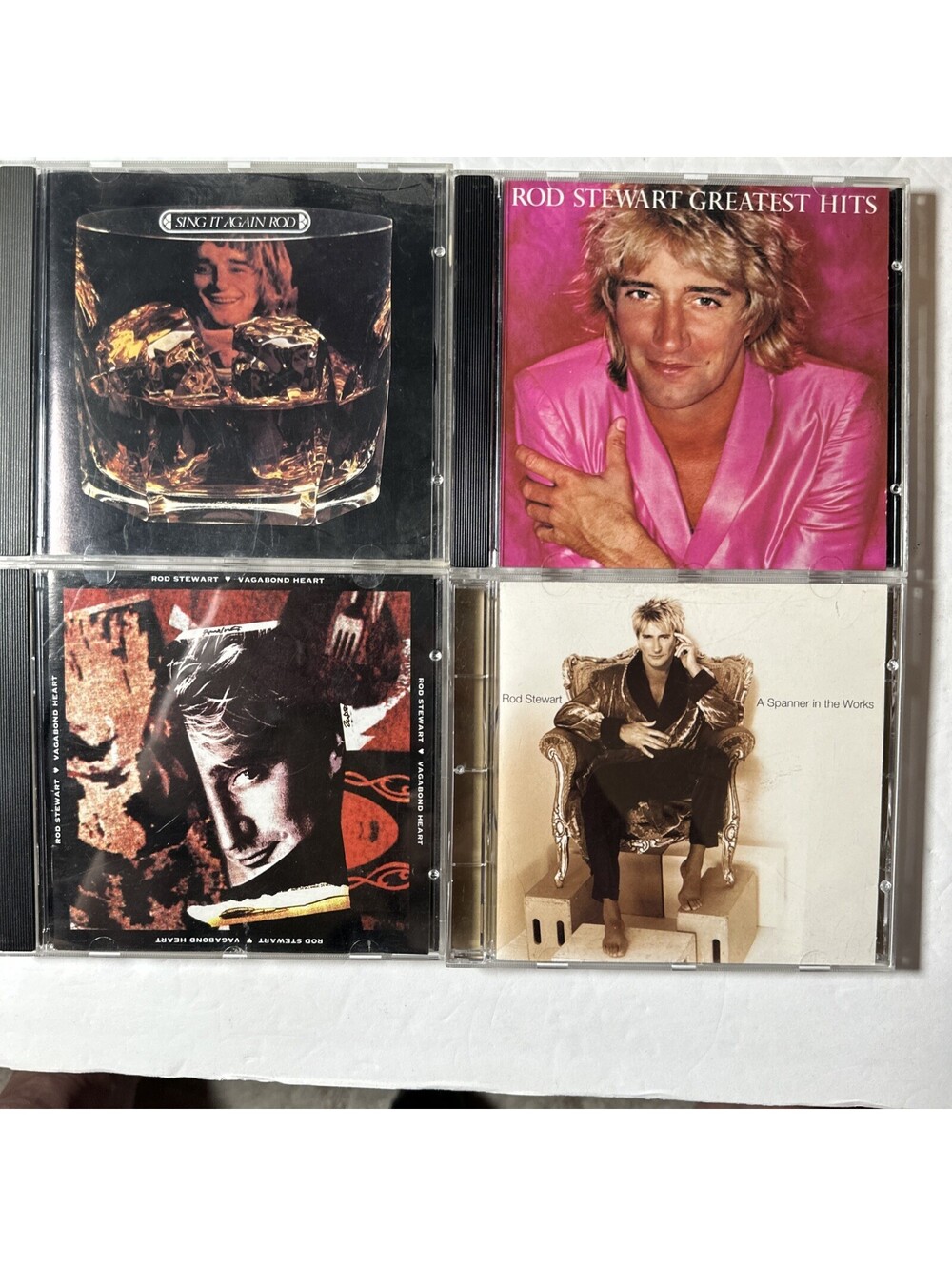Rod Stewart 4 CD Lot Vagabound Heart Greatest Hits Sing It Again Spanner